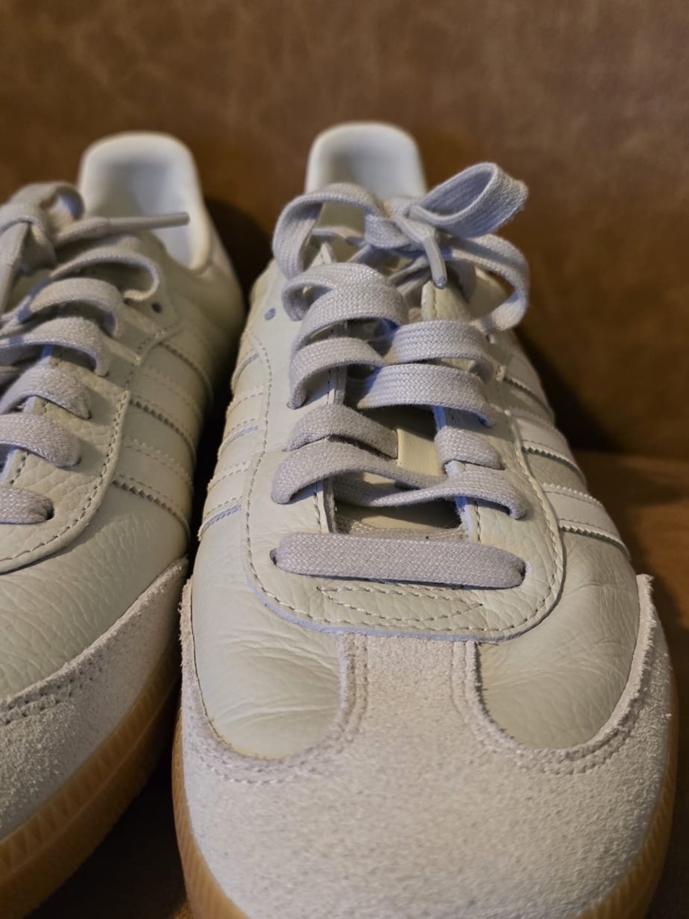 adidas women Light Gray Sneakers with Gum Sole - Picture 5 of 14